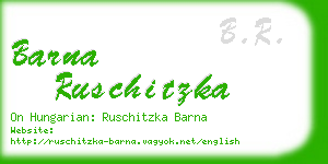barna ruschitzka business card
